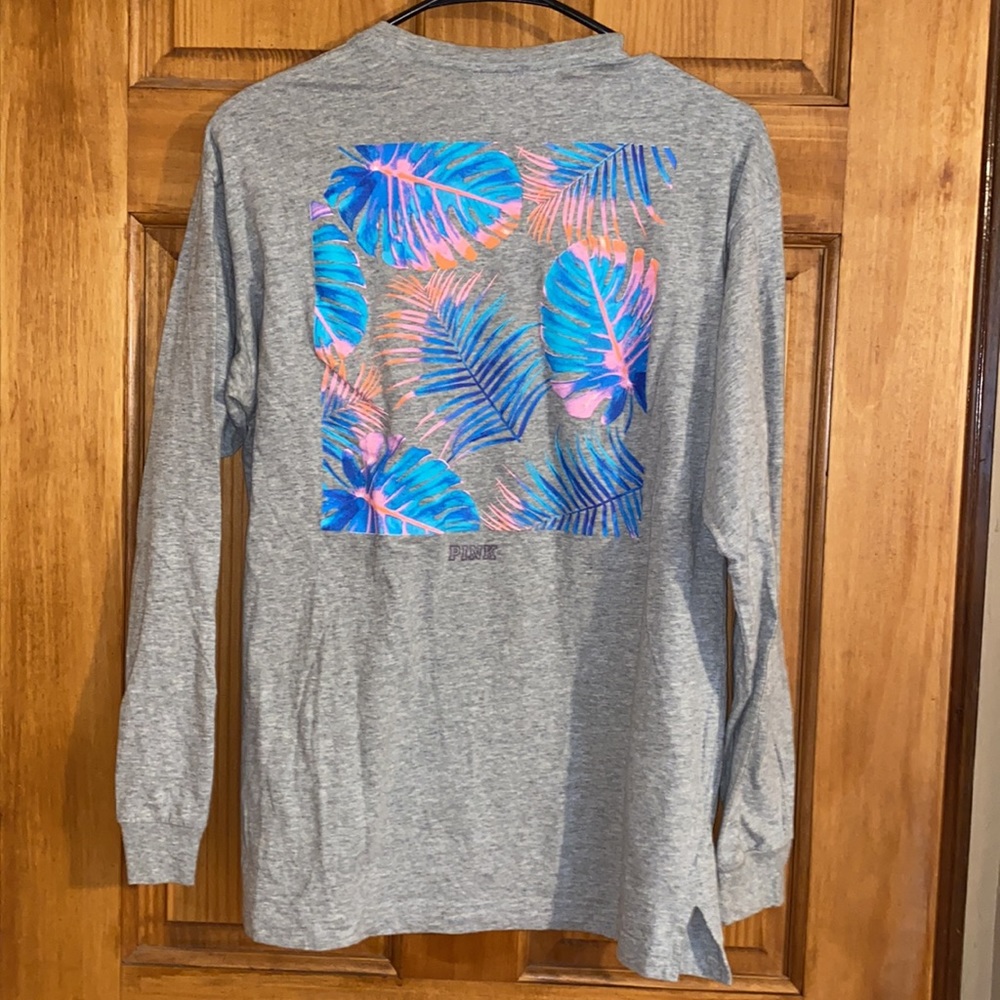 Victoria’s Secret PINK Grey Long Sleeve Tee